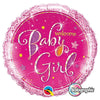 18 inch WELCOME BABY GIRL STARS - LA Balloons