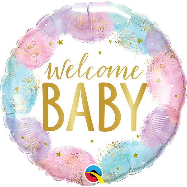 18 inch WELCOME BABY WATERCOLOR - LA Balloons