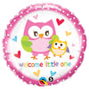 18 inch WELCOME LITTLE ONE OWLS - LA Balloons