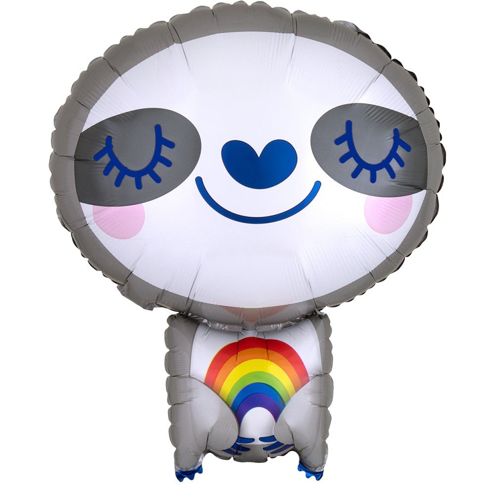 19 inch SLOTH WITH RAINBOW