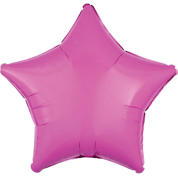 19 inch STAR - BRIGHT BUBBLE GUM PINK - LA Balloons