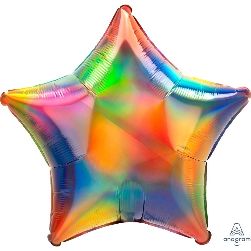 19 inch STAR - IRIDESCENT RAINBOW