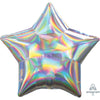 19 inch STAR - IRIDESCENT SILVER - LA Balloons