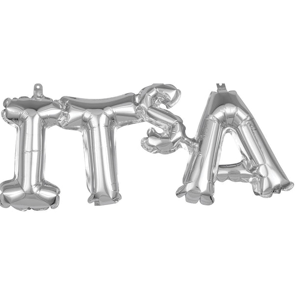 20″ BLOCK PHRASE: "IT'S A" - SILVER (AIR - FILL ONLY) - LA Balloons
