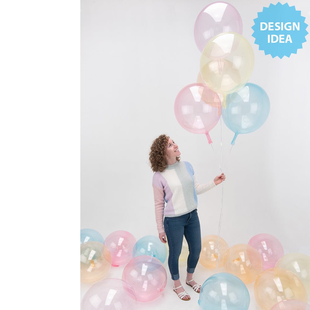 20 inch CRYSTAL CLEARZ - ORANGE - LA Balloons