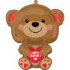 20 inch HAPPY VALENTINE'S DAY CUDDLY BEAR - LA Balloons