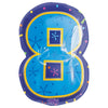20 inch NUMBER 8 - MULTI - COLOR - LA Balloons