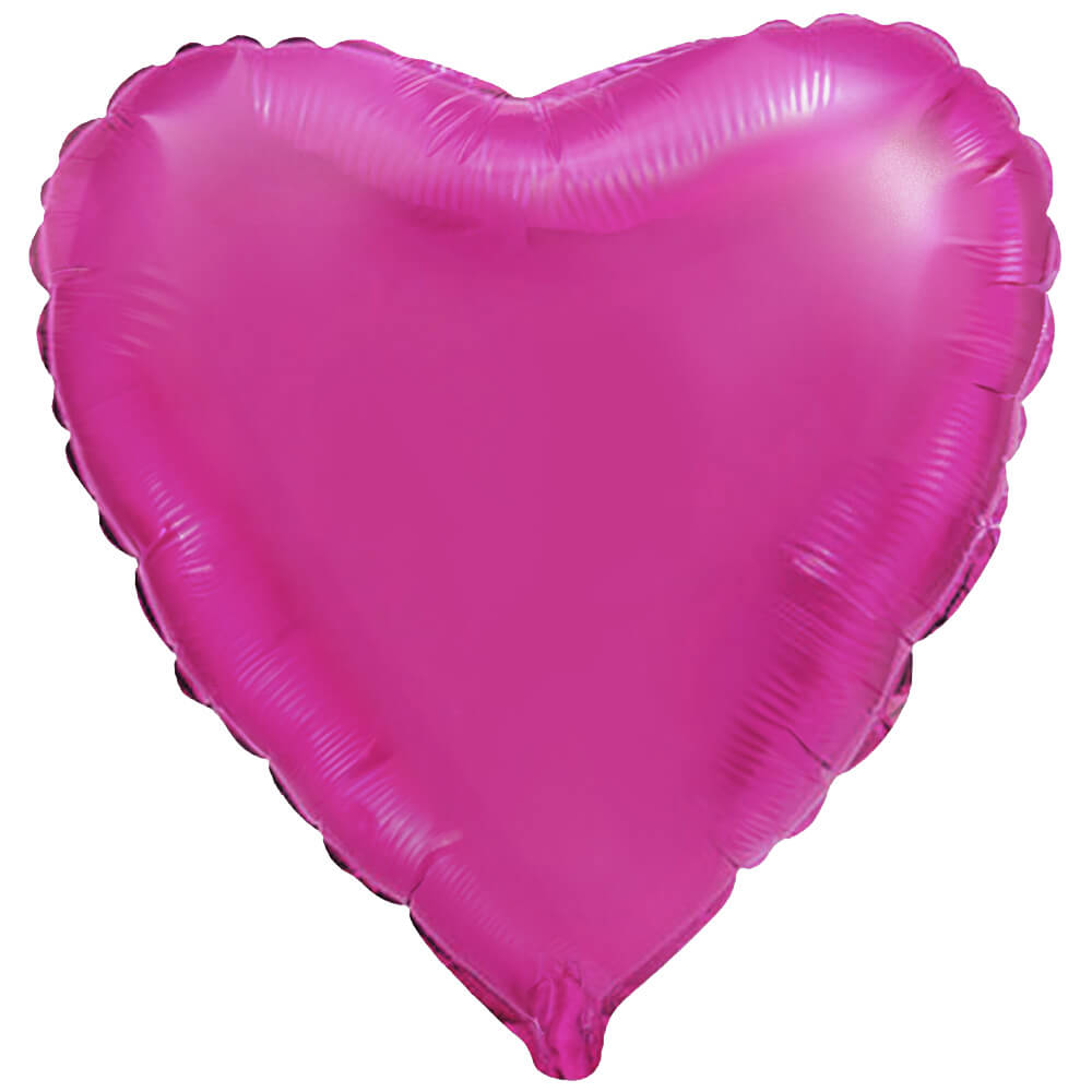 Party Brands 18 inch HEART - METALLIC FUCHSIA Foil Balloon 400032-PB