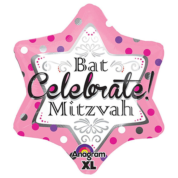 21 inch BAT MITZVAH PINK - LA Balloons