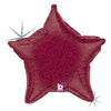 21 inch BURGUNDY HOLOGRAPHIC STAR - LA Balloons