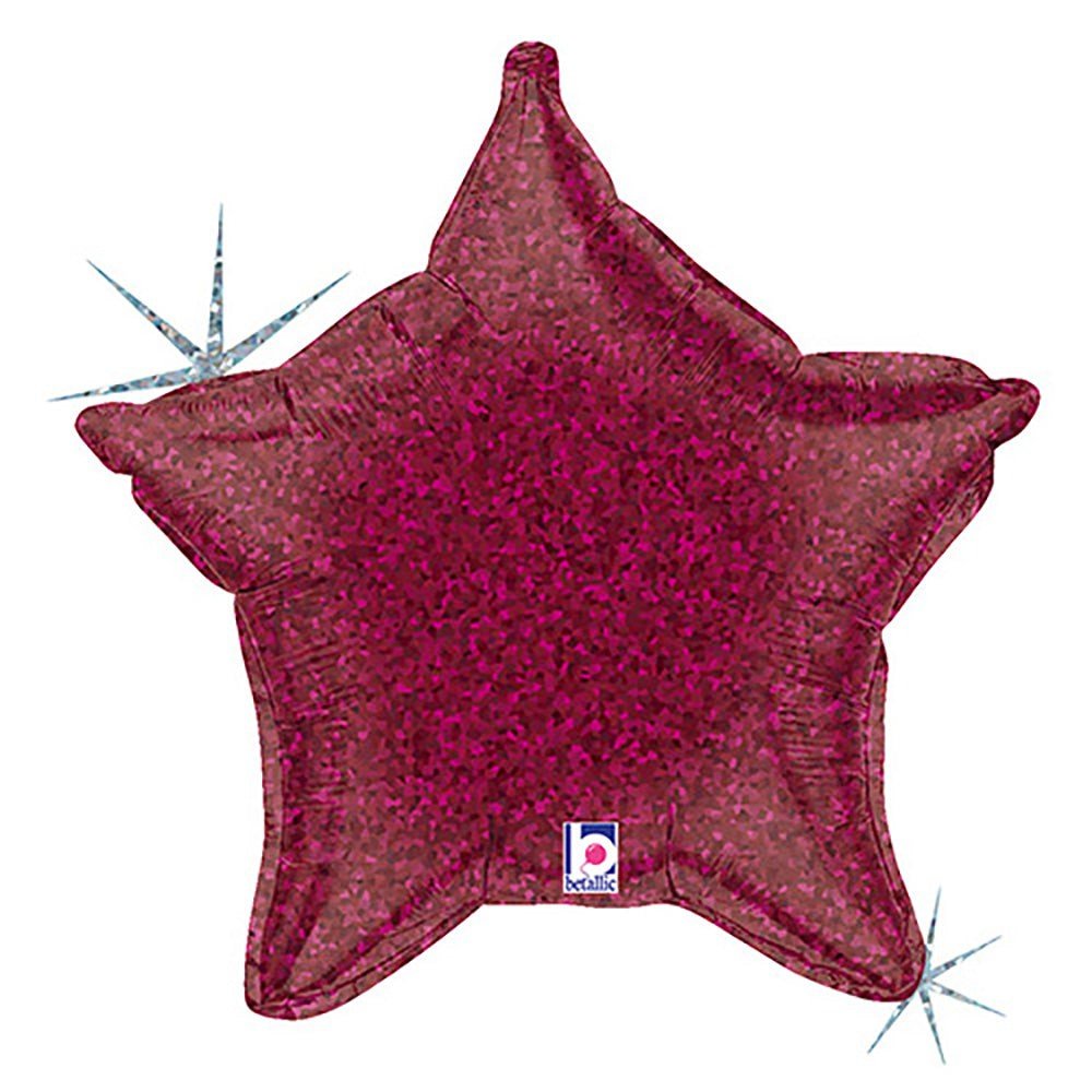 21 inch BURGUNDY HOLOGRAPHIC STAR