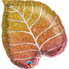 21 inch FALL GLITTERGRAPHIC OMBRE LEAF - LA Balloons