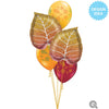 21 inch FALL GLITTERGRAPHIC OMBRE LEAF - LA Balloons