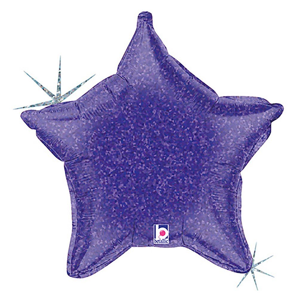 21 inch PURPLE HOLOGRAPHIC STAR