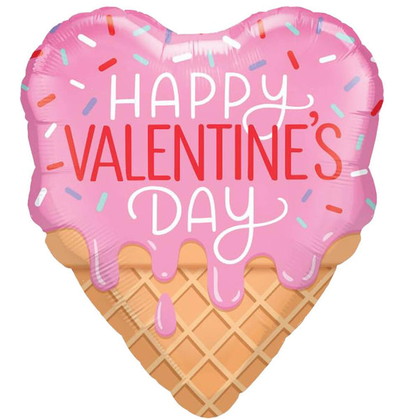 21 inch VALENTINE'S WAFFLE CONE - LA Balloons