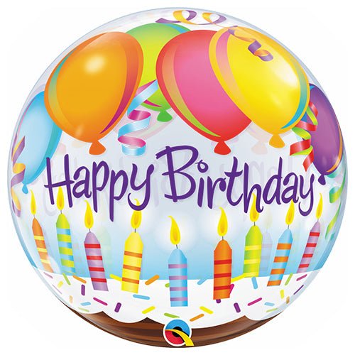 22 inch BUBBLE - BIRTHDAY BALLOONS & CANDLES - LA Balloons