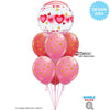 22 inch BUBBLE - LOVE CONNECTED HEARTS - LA Balloons