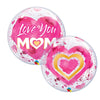 22 inch BUBBLE - LOVE YOU M(HEART)M PINK - LA Balloons