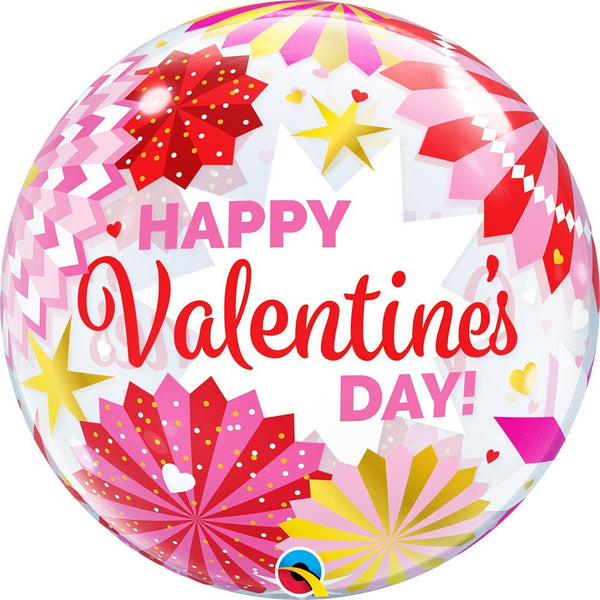 22 inch BUBBLE - VALENTINE'S DAY PAPER FANS - LA Balloons