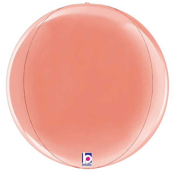 22 inch DIMENSIONALS ROSE GOLD GLOBE - LA Balloons