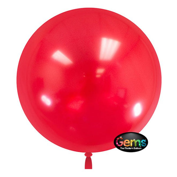 22 inch GEMS BALLOON - CHERRY RED (3 PK) - LA Balloons