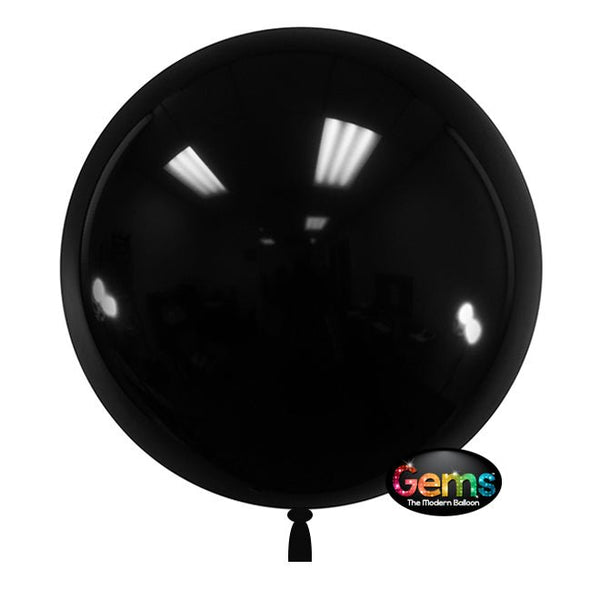 22 inch GEMS BALLOON - RAVEN BLACK (3 PK) - LA Balloons