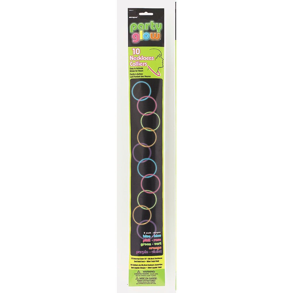 22 inch GLOW NECKLACES (10 PK)