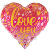 23 inch OMBRE LOVE YOU HEART HOLOGRAPHIC - LA Balloons