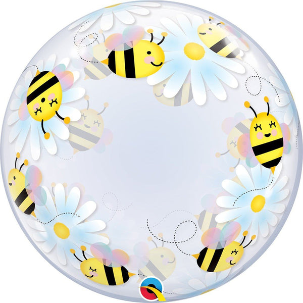 24 inch BUBBLE - SWEET BEES & DAISIES - LA Balloons
