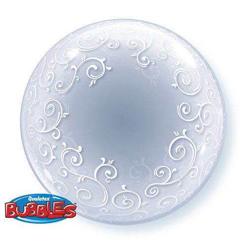 24 inch DECO BUBBLE - FANCY FILIGREE - LA Balloons