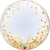 24 inch DECO BUBBLE - GOLD CONFETTI DOTS - LA Balloons