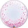 24 inch DECO BUBBLE - PINK CONFETTI DOTS - LA Balloons
