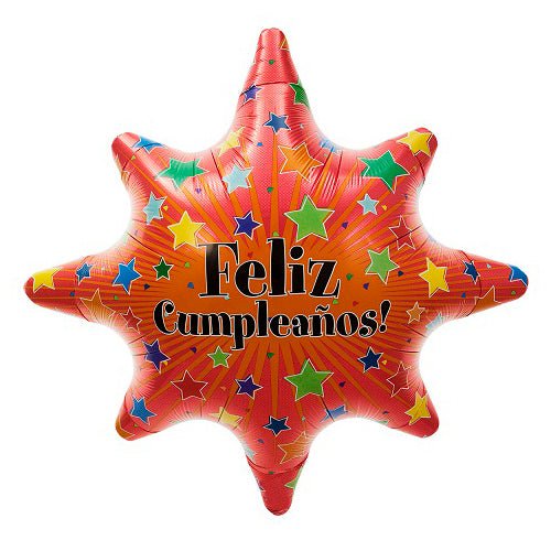 24 inch FELIZ CUMPLEANOS BURST - LA Balloons