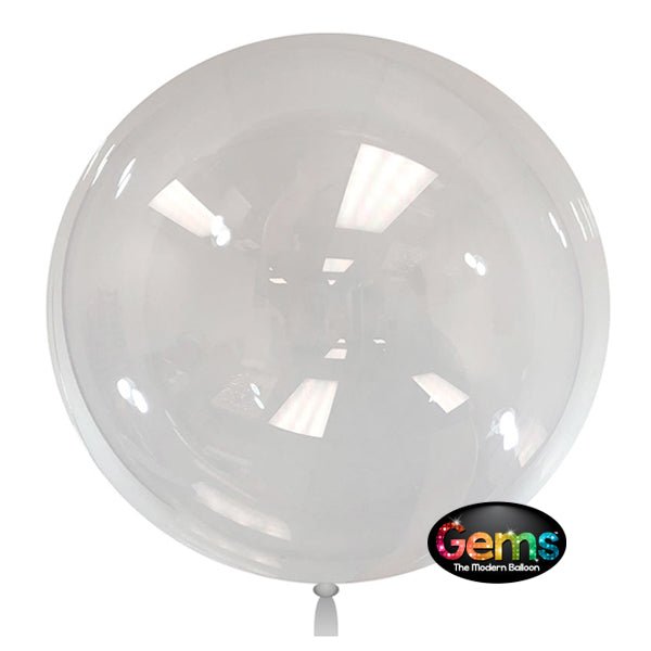 24 inch GEMS BALLOON - CLEAR (3 PK)