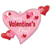 24 inch HAPPY VALENTINE'S DAY PLAYFUL SWIRLY HEART - LA Balloons