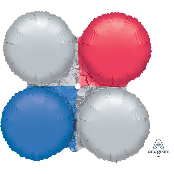 24 inch MAGICARCH LARGE - RED, SILVER, BLUE - LA Balloons