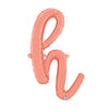 24 inch SCRIPT LETTER H - ROSE GOLD (AIR - FILL ONLY) - LA Balloons