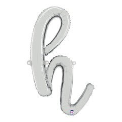 24 inch SCRIPT LETTER H SILVER (AIR-FILL ONLY)