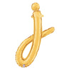 24 inch SCRIPT LETTER J GOLD (AIR - FILL ONLY) - LA Balloons