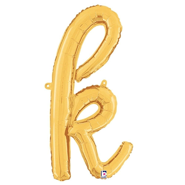 24 inch SCRIPT LETTER K GOLD (AIR - FILL ONLY) - LA Balloons