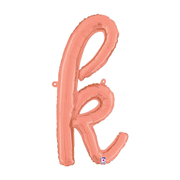 24 inch SCRIPT LETTER K - ROSE GOLD (AIR - FILL ONLY) - LA Balloons