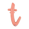 24 inch SCRIPT LETTER T - ROSE GOLD (AIR - FILL ONLY) - LA Balloons