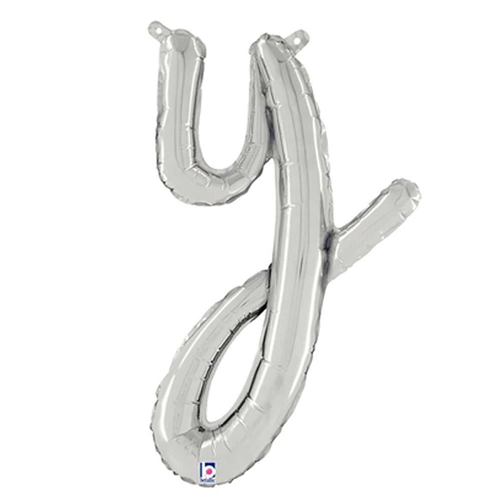 24 inch SCRIPT LETTER Y SILVER (AIR-FILL ONLY)