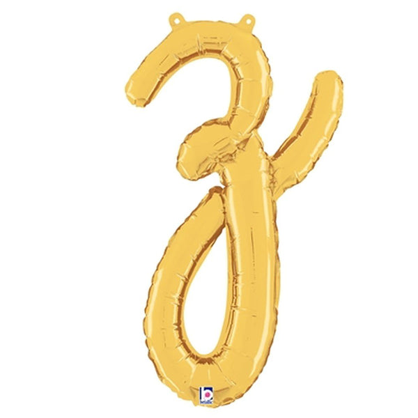 24 inch SCRIPT LETTER Z GOLD (AIR - FILL ONLY) - LA Balloons