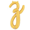24 inch SCRIPT LETTER Z GOLD (AIR - FILL ONLY) - LA Balloons