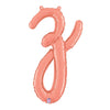 24 inch SCRIPT LETTER Z - ROSE GOLD (AIR - FILL ONLY) - LA Balloons