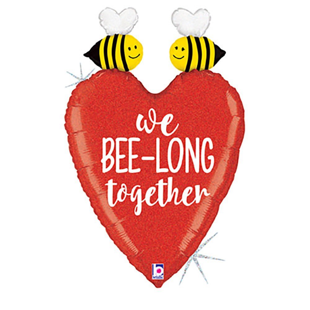 Giltering Bee 25 in Betallic Glittering We Bee-Long Together Balloon 35623 - LA Balloons