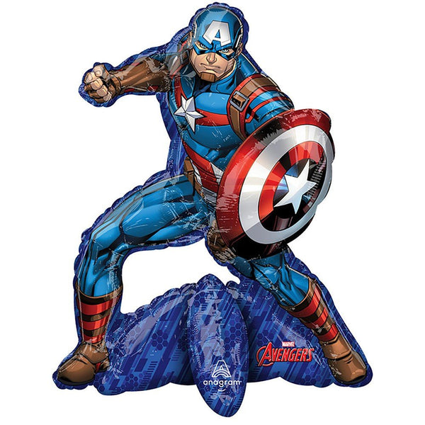 26 inch AVENGERS CAPTAIN AMERICA (AIR - FILL ONLY) - LA Balloons