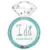 27 inch I DO WEDDING RING - BLUE - LA Balloons