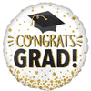 28 inch CONGRATS GRAD GOLD GLITTER - LA Balloons
